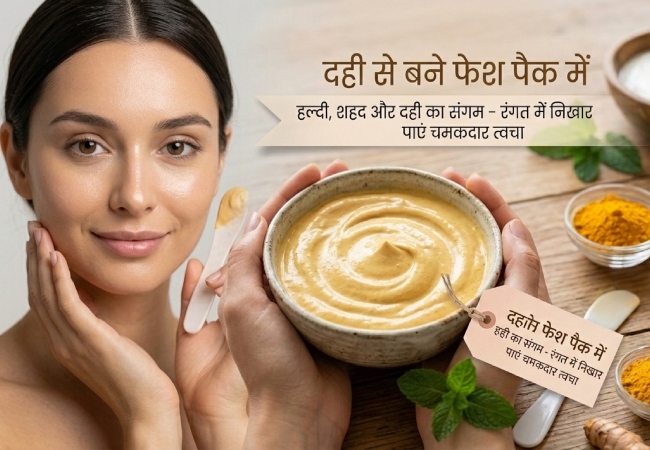 दही से बने 'फेश पैक' में तीन चीजों को मिलाकर चेहरे पर करे इस्तेमाल और पाएं त्वचा की रंगत में निखार