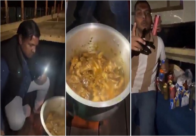 Viral Video : वाराणसी के दशाश्वमेध घाट पर BJP पार्षद ने नाव पर पकाया चिकन और की शराब पार्टी, 5 गिरफ्तार