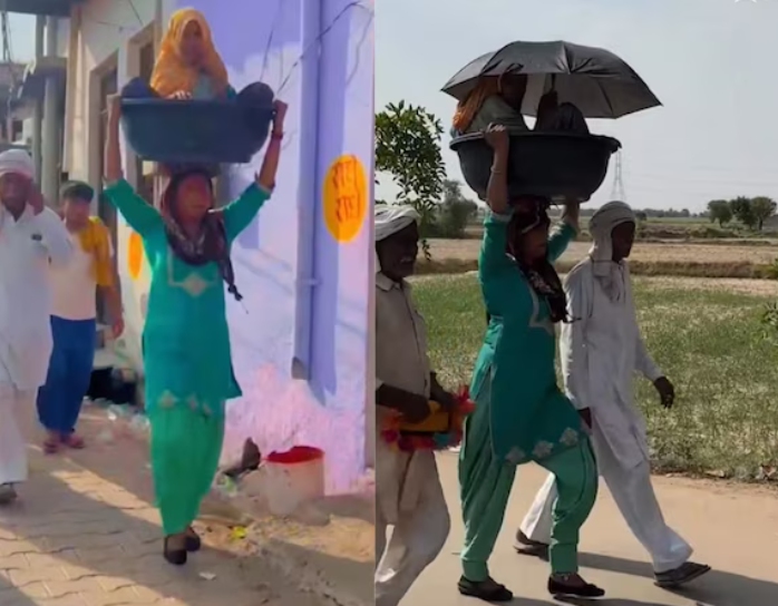 Braj Bahu Saas Parikrama : सिर पर बैठाकर बहू ने सास को कराई ब्रज 84 कोस की परिक्रमा, समर्पण और आस्था की अनूठी मिसाल