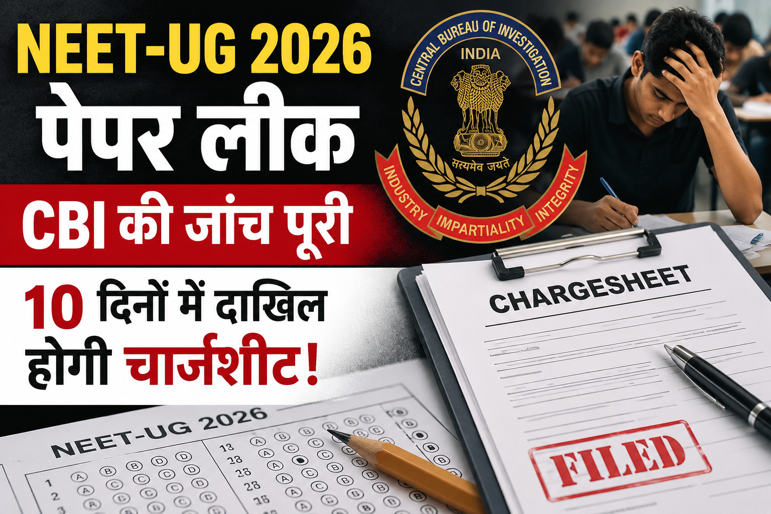 NEET-UG 2026 पेपर लीक मामले में CBI की जांच पूरी, 10 दिन में कोर्ट पहुंचेगी चार्जशीट