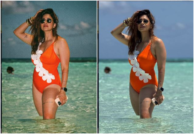 बिकिनी लुक में हसीना ने Beach पर दिखाया टशन, पति ने रिकॉर्ड किया Video