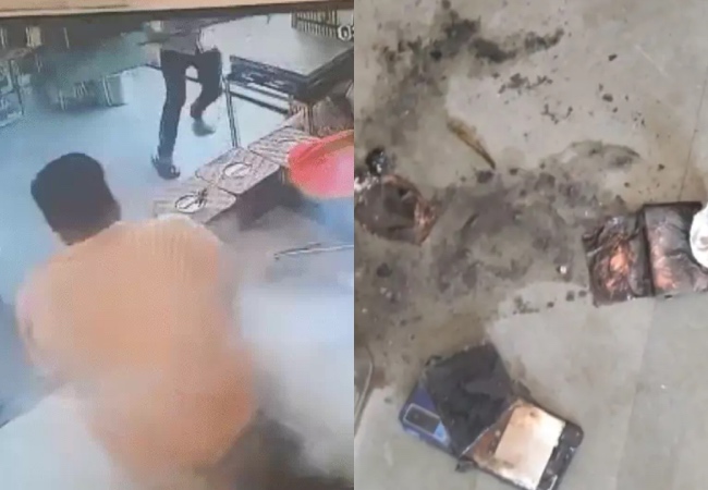 Video- जेब में रखा vivo मोबाइल बना बम, अचानक ब्लास्ट से किराना व्यापारी की जांघ और उंगलियां झुलसीं