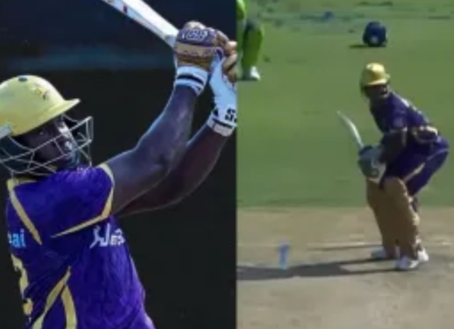 लगातार 6 छक्के जड़ने से चूक गया KKR का यह खिलाड़ी, 5 छक्कों का Video वायरल