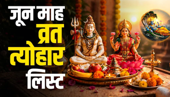 JUNE Vrat Tyohar List 2026 : जून के महीने में पड़ रहे हैं कई व्रत-उपवास, परम एकादशी-निर्जला एकादशी के साथ आषाढ़ माह प्रारंभ