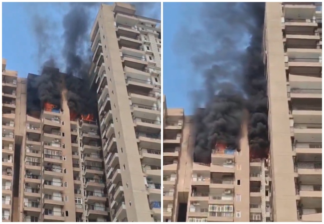 Noida Fire Broke Out : नोएडा की अरण्य सोसाइटी की 21वीं मंजिल पर AC फटने से आग लगी, बचाव अभियान जारी