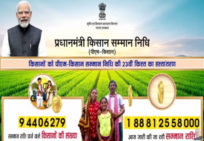 PM Kisan Yojana 23th Installment : पीएम मोदी ने जारी की 23वीं किस्त, चेक करें आपके खाते में आए 2000 रुपये या नहीं