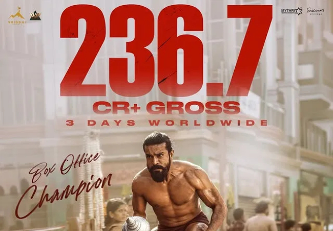 Peddi Box Office Storm : ‘पेद्दी’ दुनियाभर में कर रही शानदार कमाई, 3 दिन में पार किया 200 करोड़ का आंकड़ा
