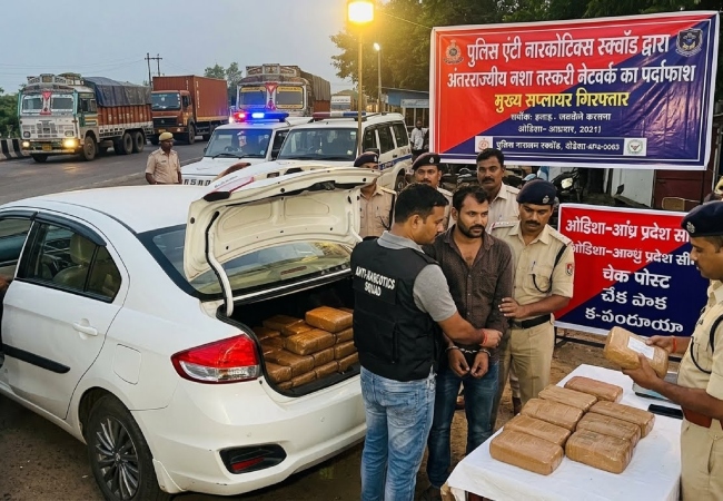दिल्ली पुलिस की एंटी नारकोटिक्स स्क्वॉड ने किया अंतरराज्यीय नशा तस्करी नेटवर्क का पर्दाफाश, ओडिशा-आंध्र प्रदेश सीमा से गांजा का मुख्य सप्लायर गिरफ्तार