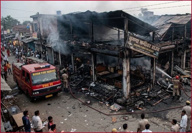 Bochahan Fire Incident: मुजफ्फरपुर के बोचहां में भीषण आग से दो दुकानें जलकर राख, लाखों का हुआ नुकसान
