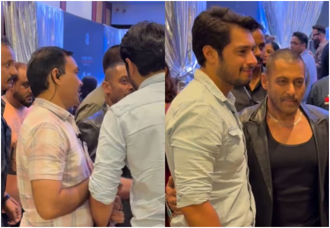 Video : सलमान खान के बॉडीगार्ड ने आमिर के बेटे जुनैद को किया किनारे, तो भाईजान ने ऐसे संभाली बात