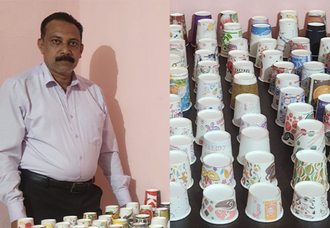 कबाड़ से कमाल: फेंके जाने वाले डिस्पोजेबल कप्स ने केरल के सुनील को बनाया 'वर्ल्ड चैंपियन' 31 देशों के 858 पेपर कप जुटाए