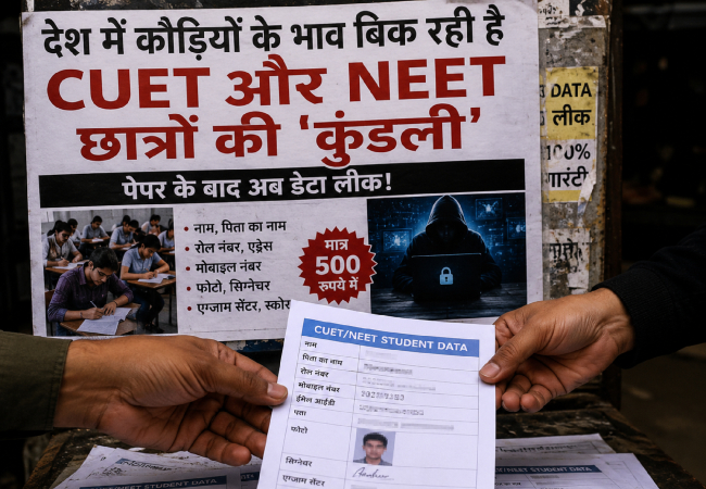 CUET NEET Candidates Data Leak : देश में कौड़ियों के भाव बिक रही है CUET-NEET छात्रों की 'कुंडली', पेपर के बाद अब डेटा लीक!