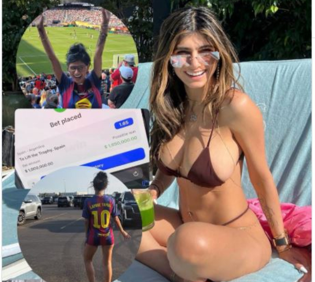 स्पेन बना विश्व चैंपियन तो Mia Khalifa की लग गई लॉटरी, सट्टेबाजी में जीते 1.4 करोड़ रुपए