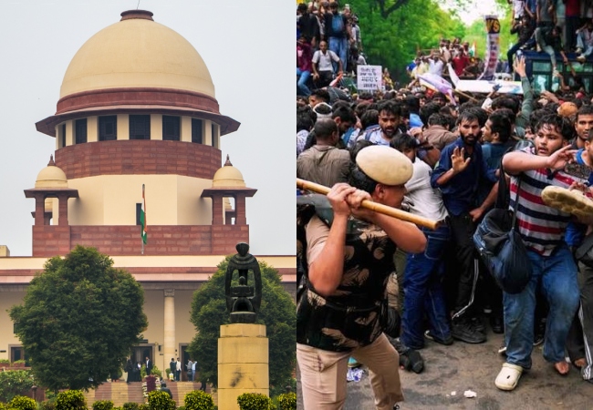 SC ने दिल्ली पुलिस को लगाई फटकार, कहा- सिर्फ़ आंदोलन होने की वजह से प्रदर्शनकारियों के ख़िलाफ़ ज्यादती सही नहीं