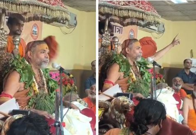 Video-लखीमपुर पहुंचे स्वामी अविमुक्तेश्वरानंद महाराज, केंद्र की नरेंद्र मोदी सरकार पर किये तीखे वार
