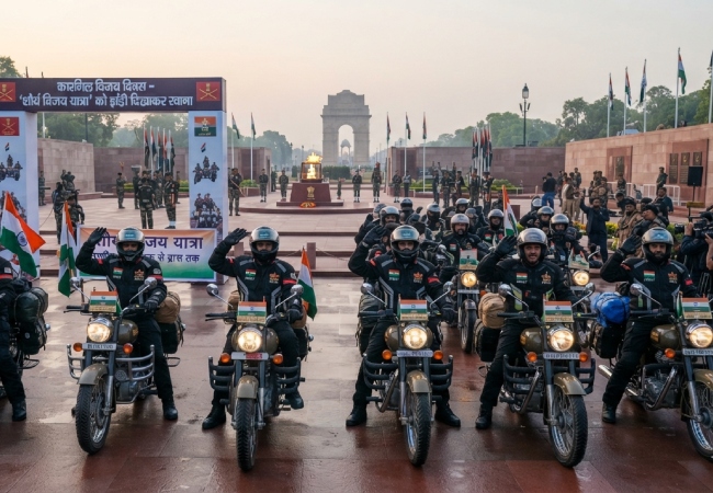 कारगिल के वीरों को नमन, 28 बाइकर्स की 1900 किमी की 'शौर्य विजय यात्रा' शुरू