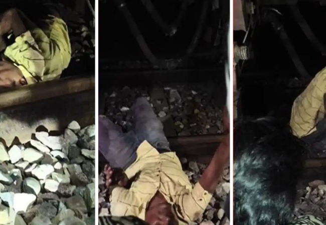 Video-नशे में टल्ली युवक गिरा चलती ट्रेन से नीचे, आ गया ट्रेन के पहिये के बीच फिर.... वीडियो हो रहा तेजी से वायरल
