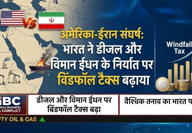 अमेरिका-ईरान संघर्ष के चलते भारत ने बढ़ाया डीजल और जेट ईंधन निर्यात पर टैक्स