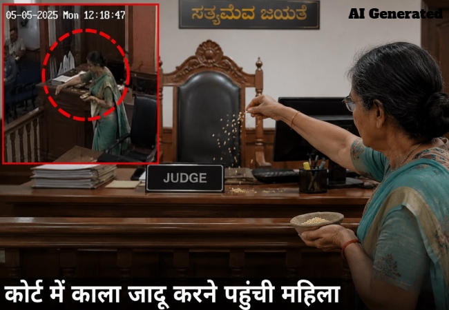 केस अपने तरफ करने के लिए जज की कुर्सी पर छिड़के सरसों के दाने, CCTV से खुली पोल, महिला गिरफ्तार