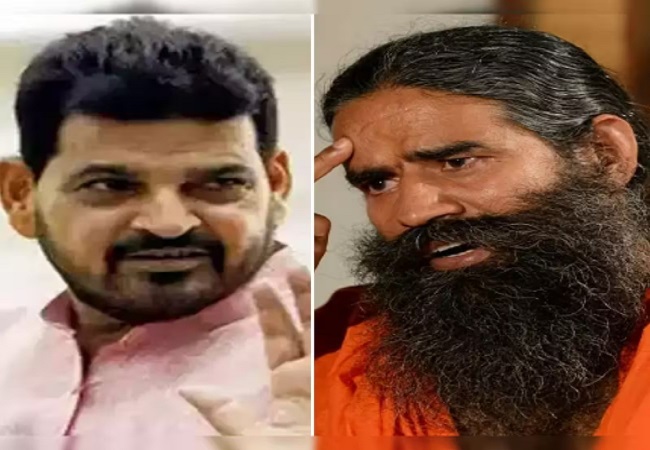 बृजभूषण सिंह का बाबा रामदेव पर तीखा हमला, बोले-आंदोलन की बात करने वाले मैदान में आएं, आज भी लोग भूले नहीं कि वे सलवार-सूट पहन कैसे भागे थे?