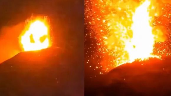 Guatemala's Volcán de Fuego : ग्वाटेमाला में फटा फुएगो ज्वालामुखी, मीलों ऊपर उठा राख का गुबार; ऑरेंज अलर्ट जारी