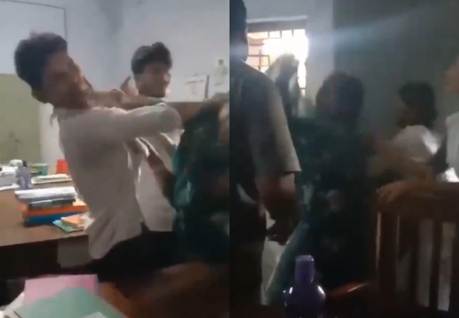 Video : प्रिंसिपल के उकसाने पर छात्रों ने महिला क्लर्क को बुरी तरह पीटा? पीड़िता ने थाने में दर्ज करवायी शिकायत