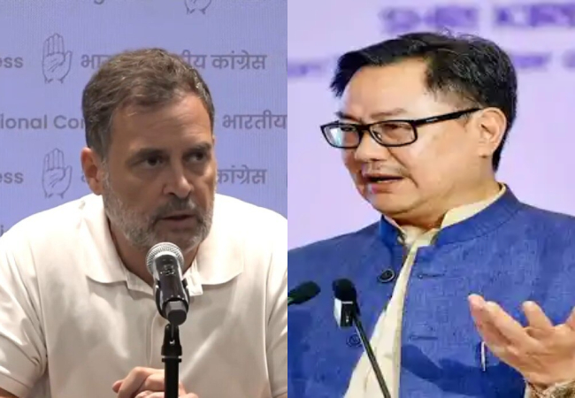 राहुल गांधी, बोले-किसी की राय में कोई दिलचस्पी नहीं, हम बस यह जानना चाहते हैं कि गोली चलाने का आदेश किसने दिया? रिजिजू बोले- शाह जवाब देने को तैयार