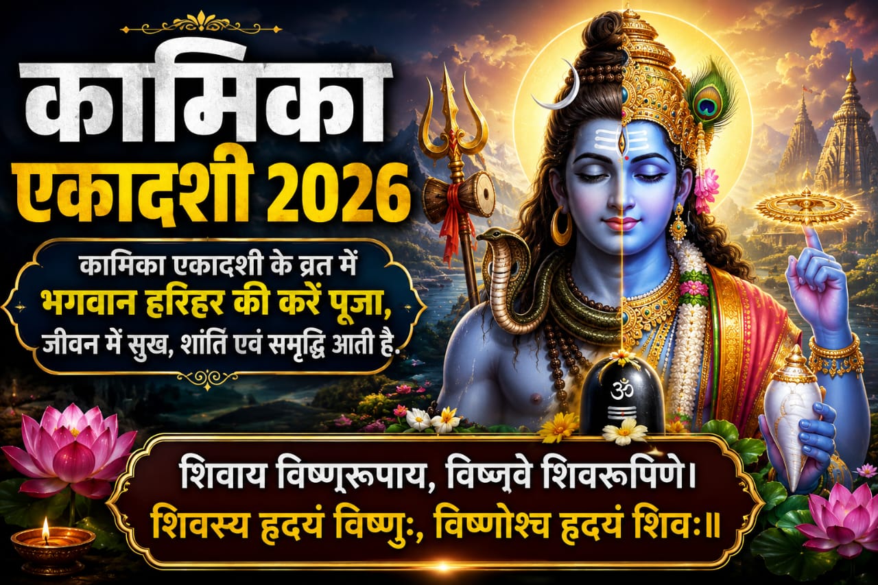 Kamika Ekadashi 2026 : कामिका एकादशी के व्रत में भगवान हरिहर की करें पूजा, जीवन में सुख, शांति एवं समृद्धि आती है