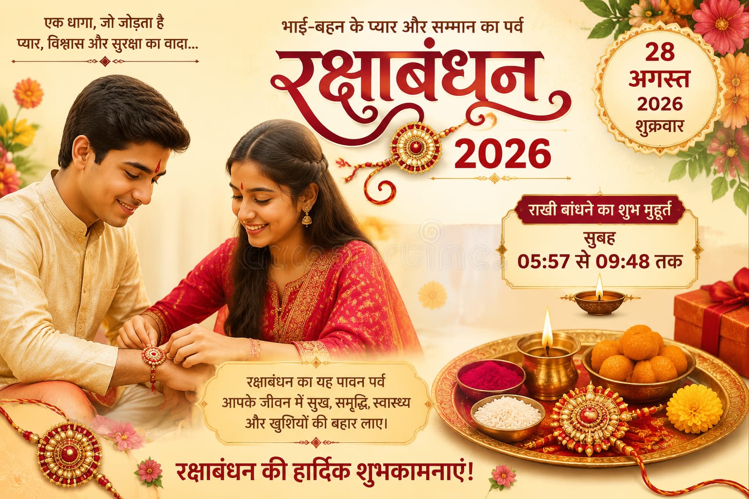 Raksha Bandhan 2026: रक्षा बंधन भाई-बहन के बीच प्यार और सम्मान का पर्व, जानें राखी बांधने का शुभ मुहूर्त