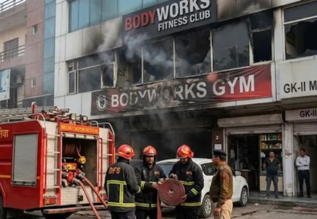 दिल्ली के ग्रेटर कैलाश में 'सलमान खान जिम' में लगी भीषण आग, पुलिस की तैनाती ने बड़ा हादसा होने से बचाया
