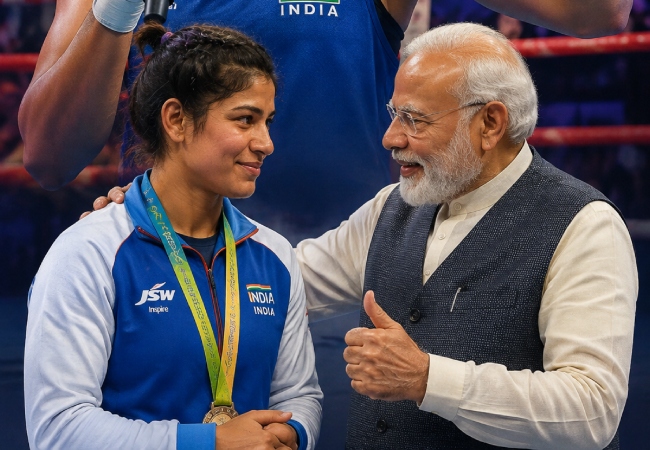 ग्लासगो में भारत के अधूरे नक्शे पर आवाज़ उठाने वालीं मुक्केबाज 'लवलीना' को पीएम मोदी से मिली बड़ी तारीफ