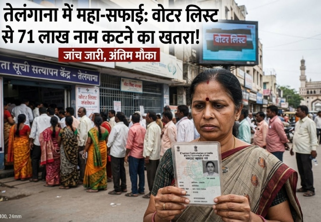 तेलंगाना में बड़ा चुनावी उलटफेर, वोटर लिस्ट से कट सकते हैं 71 लाख नाम, फॉर्म जमा करने की आखिरी तारीख आज