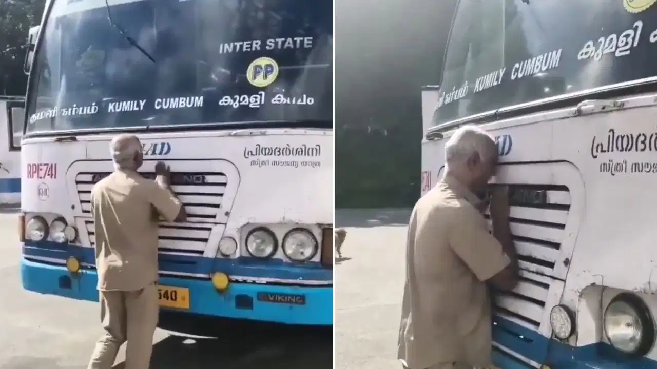 टायरों को प्रणाम कर, स्टीयरिंग को चूमा…रिटायरमेंट पर बस से लिपटकर रोया ड्राइवर! VIDEO वायरल