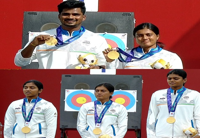Asian Games : भारत के नाम कंपाउंड आर्चरी में डबल गोल्ड, महिला टीम के बाद मिक्स्ड टीम ने भी लहराया परचम
