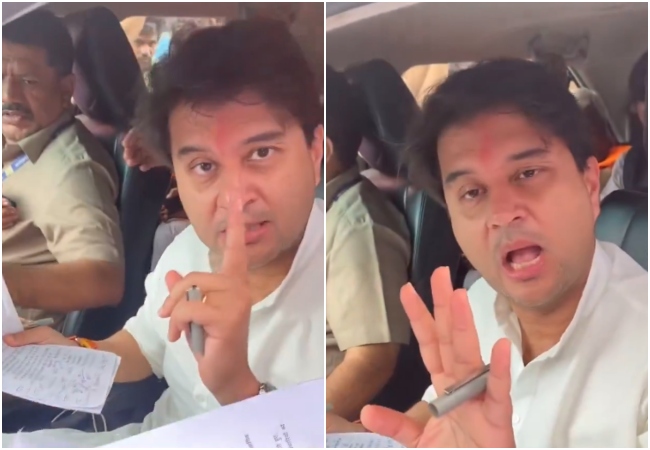 Video- सिंधिया को प्रार्थी ने दी 'वोट न देने की धमकी' तो तिलमिलाए केंद्रीय मंत्री, बोले- ये भाषा मेरे साथ कभी इस्तेमाल नहीं करना