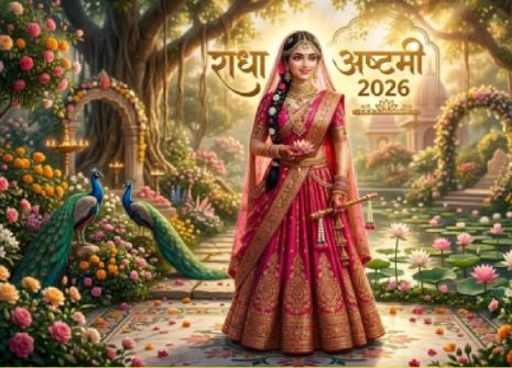 Radha Ashtami 2026 : राधा अष्टमी का व्रत पर जपें राधा नाम , जानें तारीख और महत्व