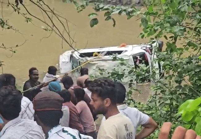 मध्य प्रदेश में उफनते नाले में श्रद्धालुओं की कार बही: ओडिशा के 7 समेत 8 की मौत, मां बगलामुखी के दर्शन करने जा रहे थे
