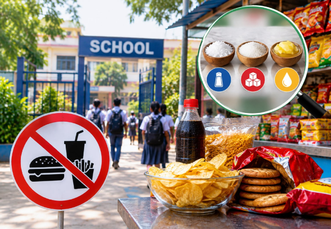 स्कूलों के पास नहीं बेच सकते चिप्स-बिस्किट? FSSAI ने तय किए नमक-चीनी-फैट के मानक