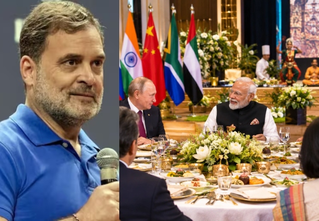 BRICS डिनर में सिर्फ वेज खाना परोसने पर घमासान, राहुल गांधी के तंज पर BJP का पलटवार