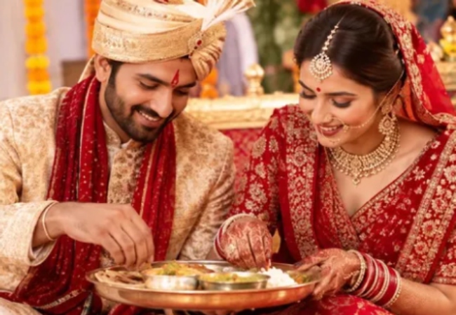 शादी की अनोखी परंपरा, आखिर एक ही थाली में क्यों भोजन करते हैं दूल्हा-दुल्हन? जाने रहस्य