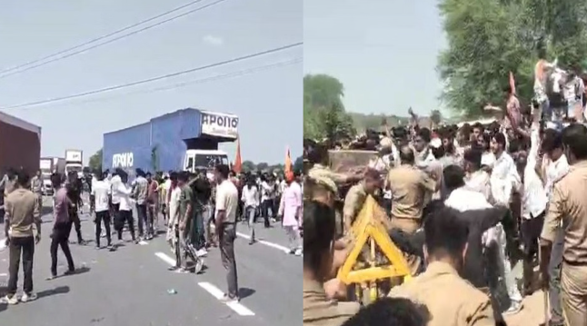यूजीसी के विरोध में आगरा में बवाल: ट्रैक्टरों के काफिले के साथ सड़कों पर उतरे प्रदर्शनकारी, पुलिस से हुई नोंकझोंक