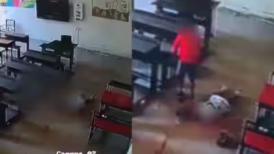 सिर डेस्क पर पटका, बार-बार ईंट से मारा! 8 साल के लड़के ने 6 साल की बच्ची पर किया जानलेवा हमला, CCTV में कैद हुयी खौफनाक वारदात