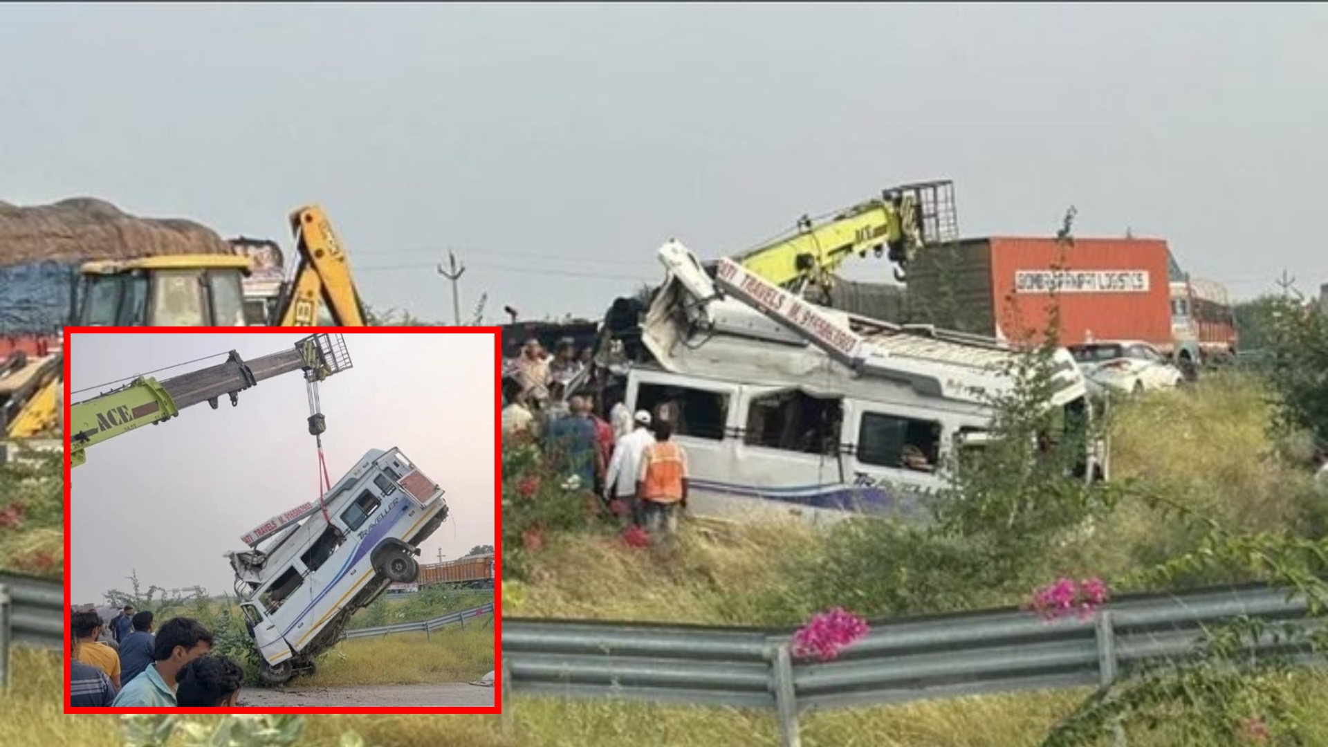 कोटा में दिल्ली-मुंबई एक्सप्रेसवे पर भीषण सड़क हादसा, मिनी बस पलटने से 8 की मौत; खाटू श्याम जा रहे थे यात्री
