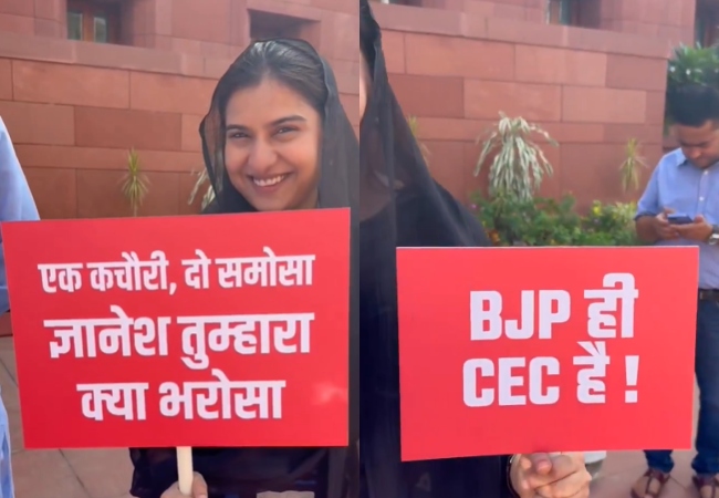 Video - 'एक कचौरी, दो समोसा- ज्ञानेश तुम्हारा क्या भरोसा...' सपा MP इकरा हसन का GEN-Z स्टाइल में विरोध प्रदर्शन