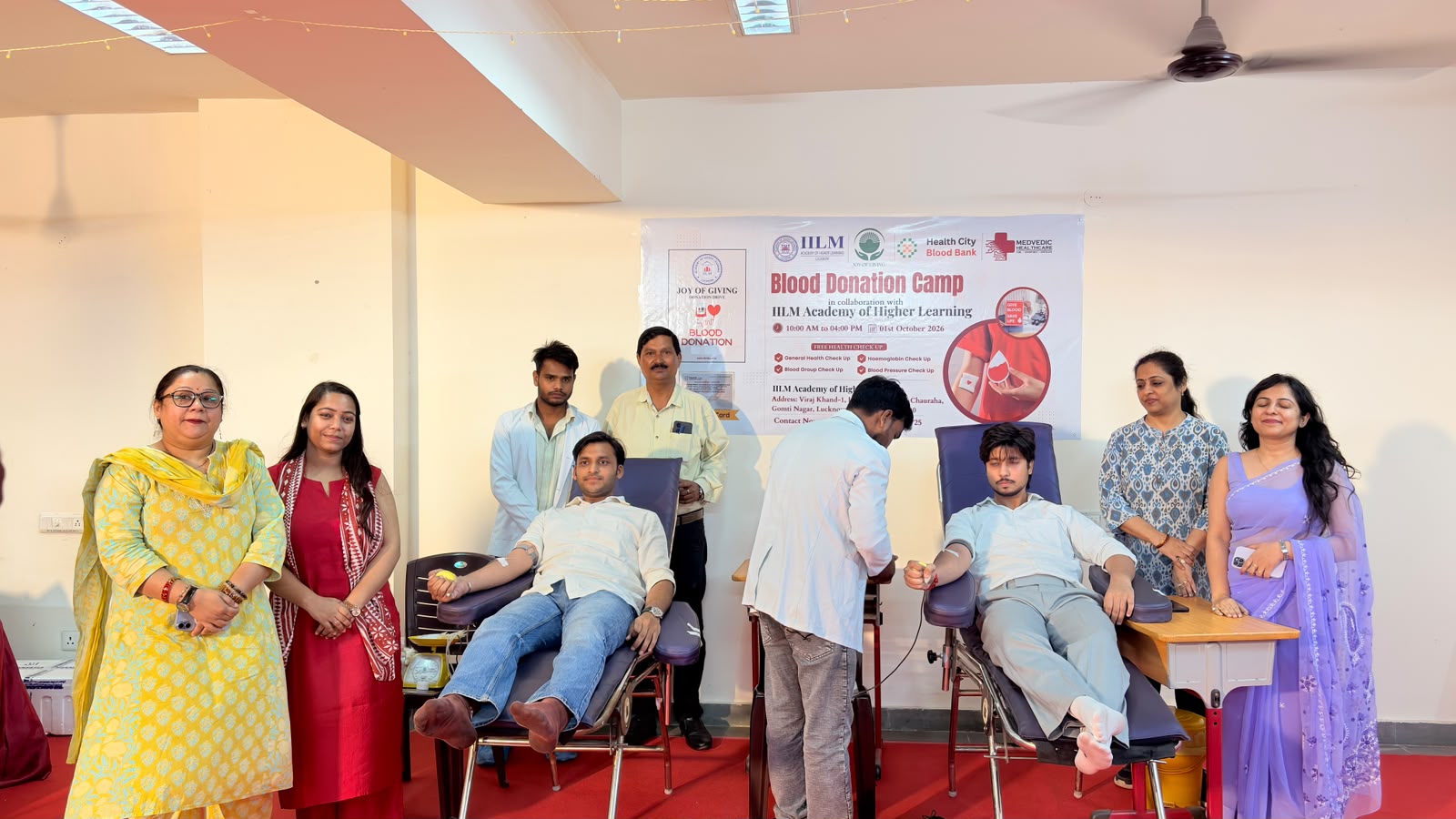 आईआईएलएम एकेडमी लखनऊ कैंपस में ब्लड डोनेशन ड्राइव का सफलतापूर्वक आयोजन, स्टूडेंट्स, फैकल्टी और स्टाफ ने पूरे जोश के साथ हिस्सा लिया