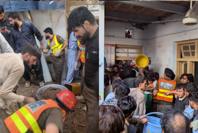 Video-पाकिस्तान के पेशावर में स्कूल की छत गिरने से 20 से ज्यादा बच्चों की मौत , घटनास्थल पर बचाव कार्य जारी