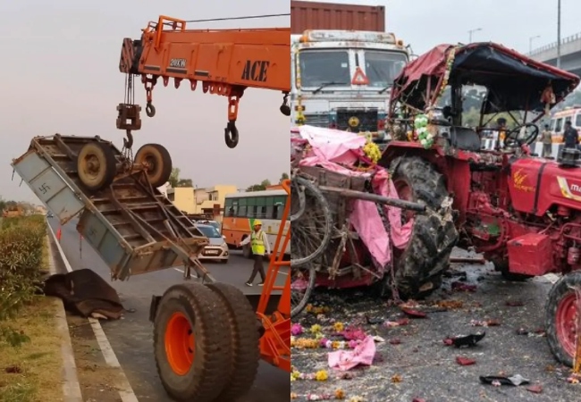 मां शाकंभरी देवी के दर्शन के बाद ट्रैक्टर-ट्रॉली पर सवार हो लौटे रहे थे श्रद्धालु, कंटेनर ने पीछे से मारी टक्कर, 4 की मौत और 12 घायल