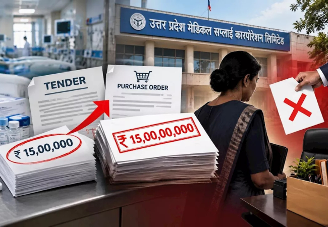 UPMSCL ने मेडिकल किट खरीद में किया बड़ा घोटाला, 15 लाख का हुआ टेंडर जारी हो गया 15 करोड़ का ऑर्डर, अब GM सुगंधा शर्मा बर्खास्त