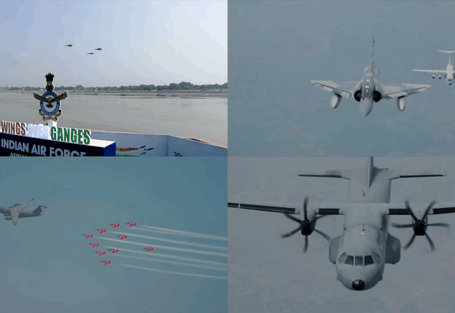 IAF Aerial Display-2026 : वाराणसी PM मोदी और CM योगी बने वायुसेना के शक्ति प्रदर्शन के साक्षी, राफेल-तेजस-मिग ने दिखाये हैरतअंगेज करतब