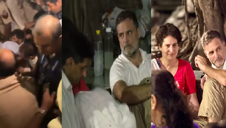 राहुल-प्रियंका समेत अन्य नेताओं को पुलिस ने हिरासत में लिया, आकाशवाणी भवन के बाहर घरने पर बैठे थे